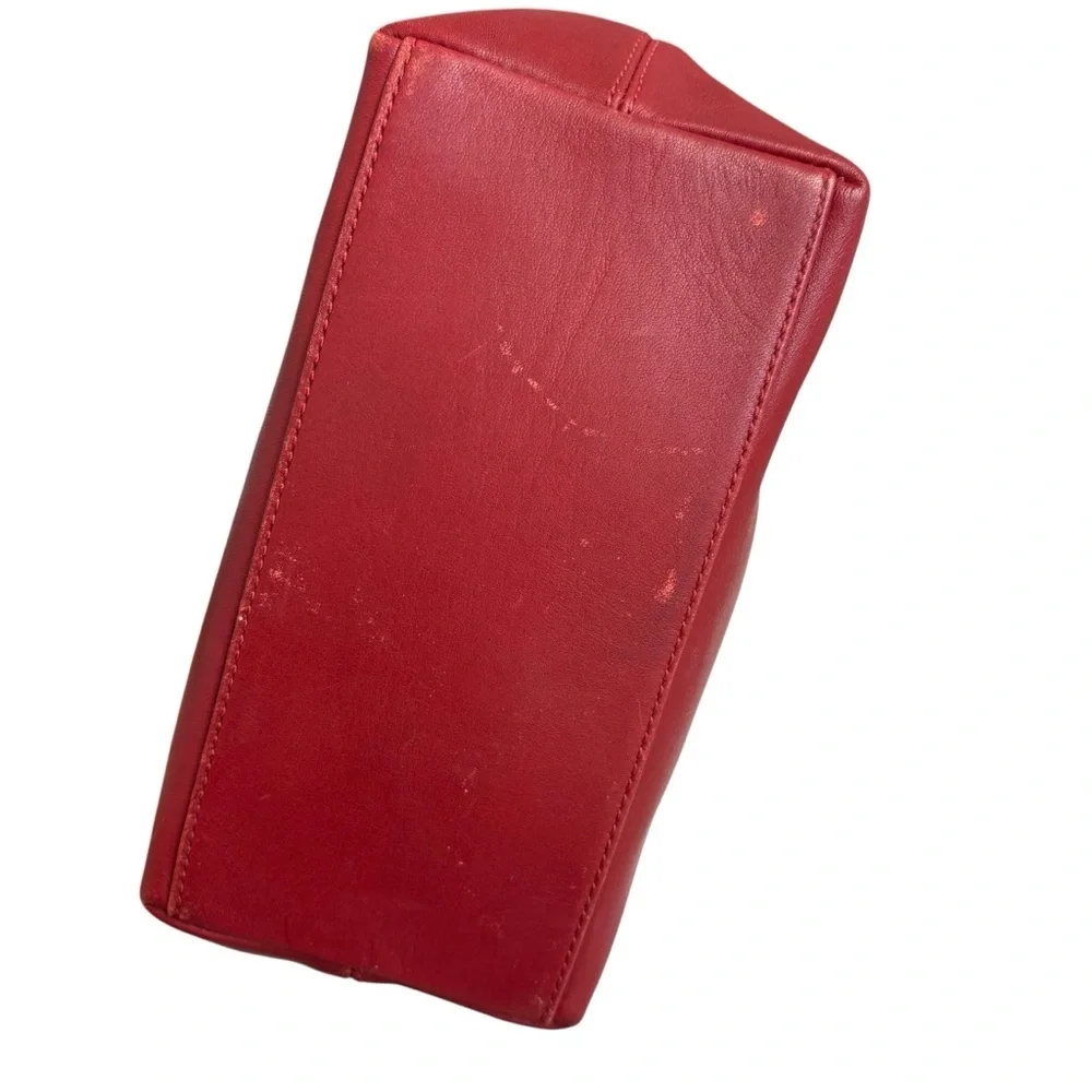 Coach vintage y2k logo mini bag red leather wristlet clutch